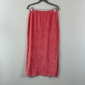 Free people ribbed velvet coral maxi skirt size medium